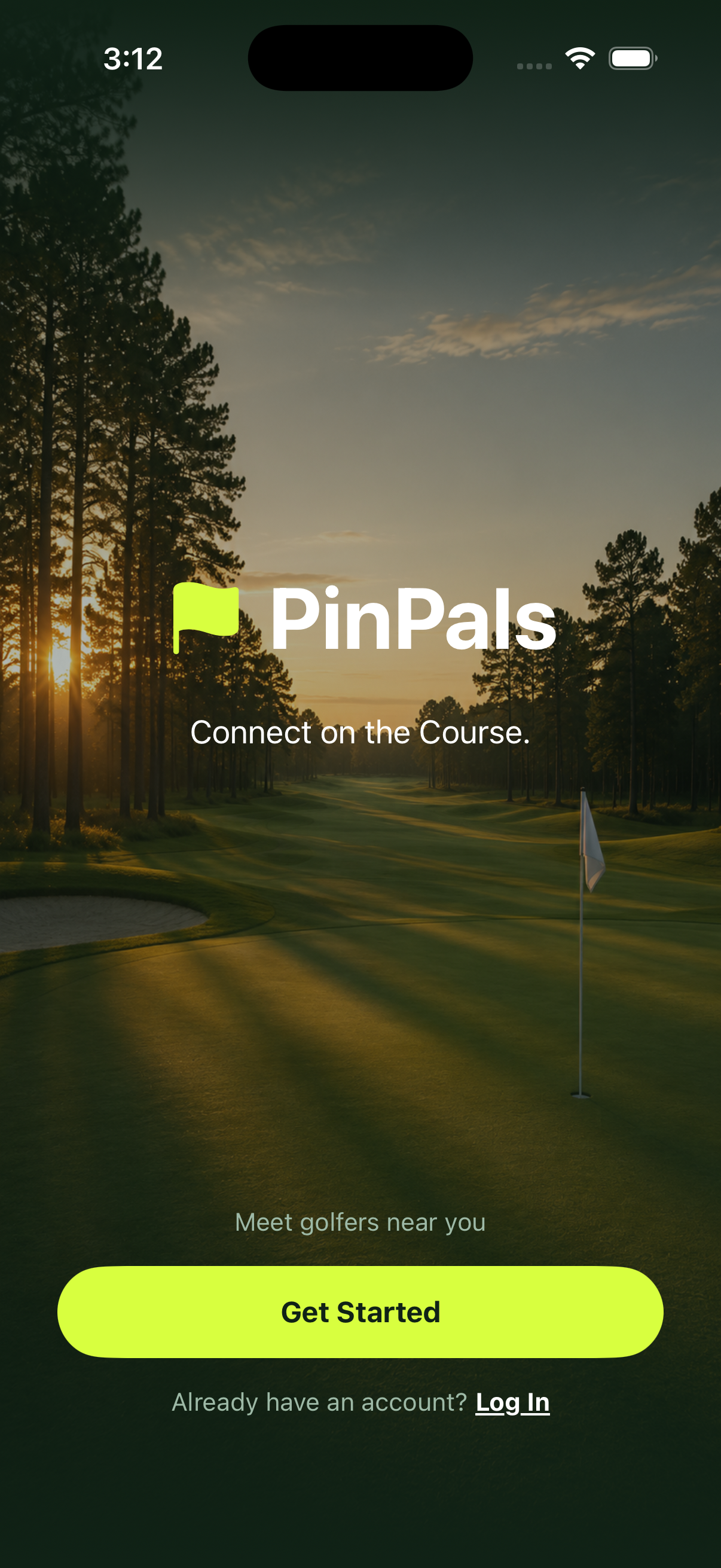 PinPals welcome screen